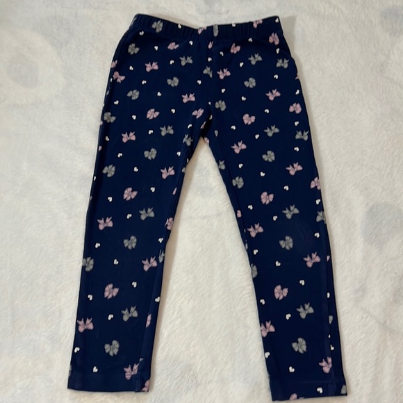 Size 5 Girls Faded Glory Bow Leggings - Picture 1 of 3